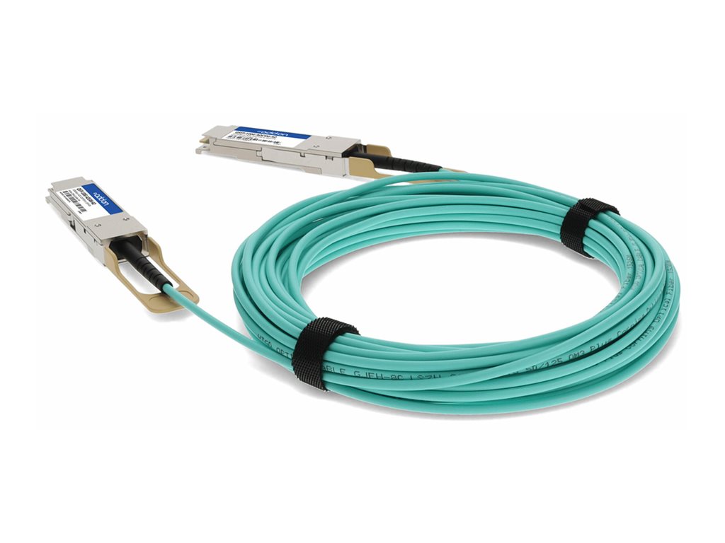 AddOn - 100GBase-AOC direct attach cable - TAA Compliant - QSFP28 to QSFP28 - 4 m - fiber optic - Active Optical Cable (AOC) QSFP-100G-AOC4M-AO