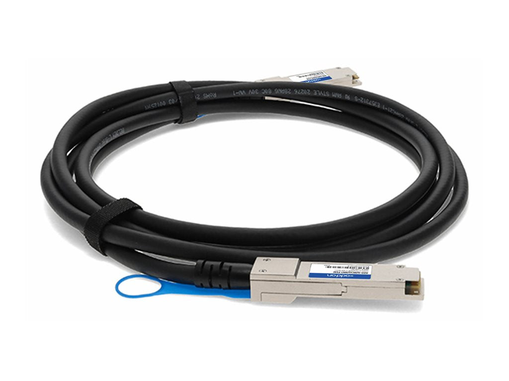 AddOn - 100GBase-CU direct attach cable - TAA Compliant - QSFP28 to QSFP28 - 16.4 ft - twinaxial - passive ADD-Q28CIQ28NT-P5M