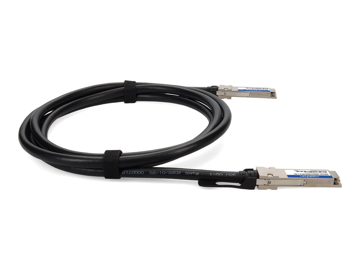 AddOn - 100GBase-CU direct attach cable - TAA Compliant - QSFP28 to QSFP28 - 6.6 ft - twinaxial - SFF-8661/ IEEE 802.3bj