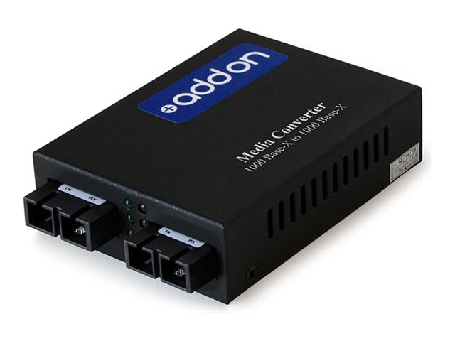 AddOn 100Mbs 1 SC to 1 SC Media Converter - Media converter - 100Mb LAN - 100Base-FX, 100Base-LX - SC multi-mode / SC