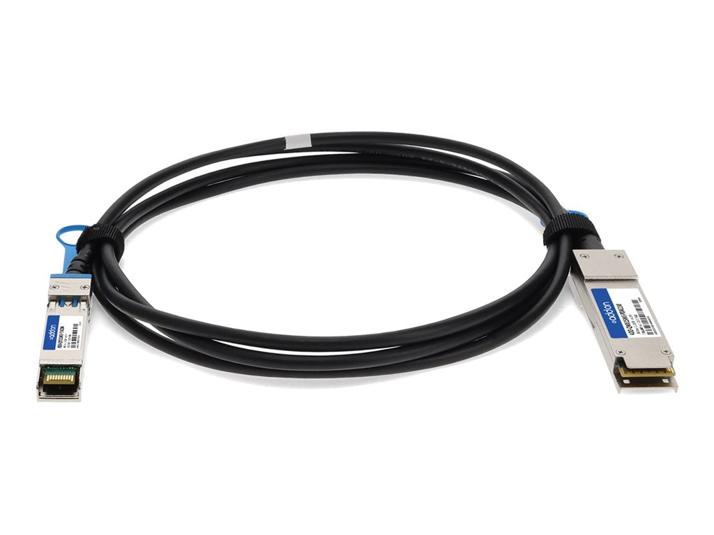 AddOn - 10GBase-CU direct attach cable - TAA Compliant - QSFP+ to SFP+ - 3.3 ft - twinaxial - passive, bi-directional