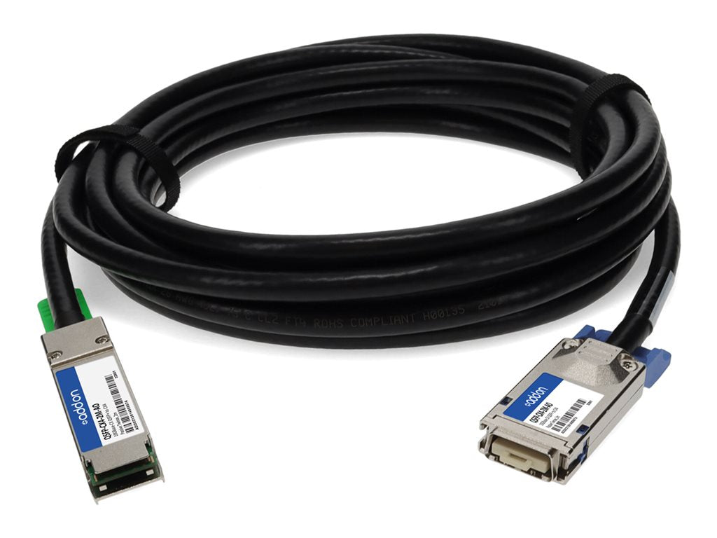 AddOn - 10GBase-CX direct attach cable - TAA Compliant - QSFP+ (M) to CX4 (M) - 6.6 ft - twinaxial - passive
