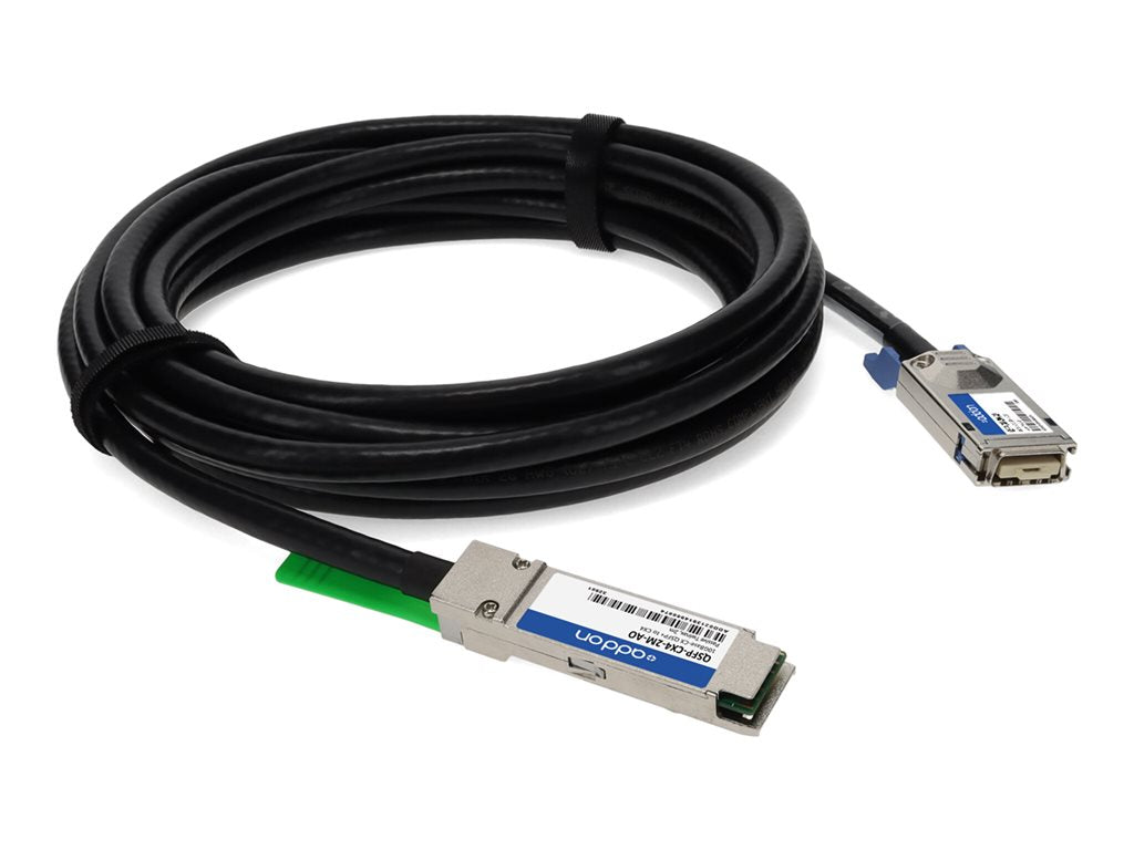 AddOn - 10GBase-CX direct attach cable - TAA Compliant - QSFP+ (M) to CX4 (M) - 6.6 ft - twinaxial - passive