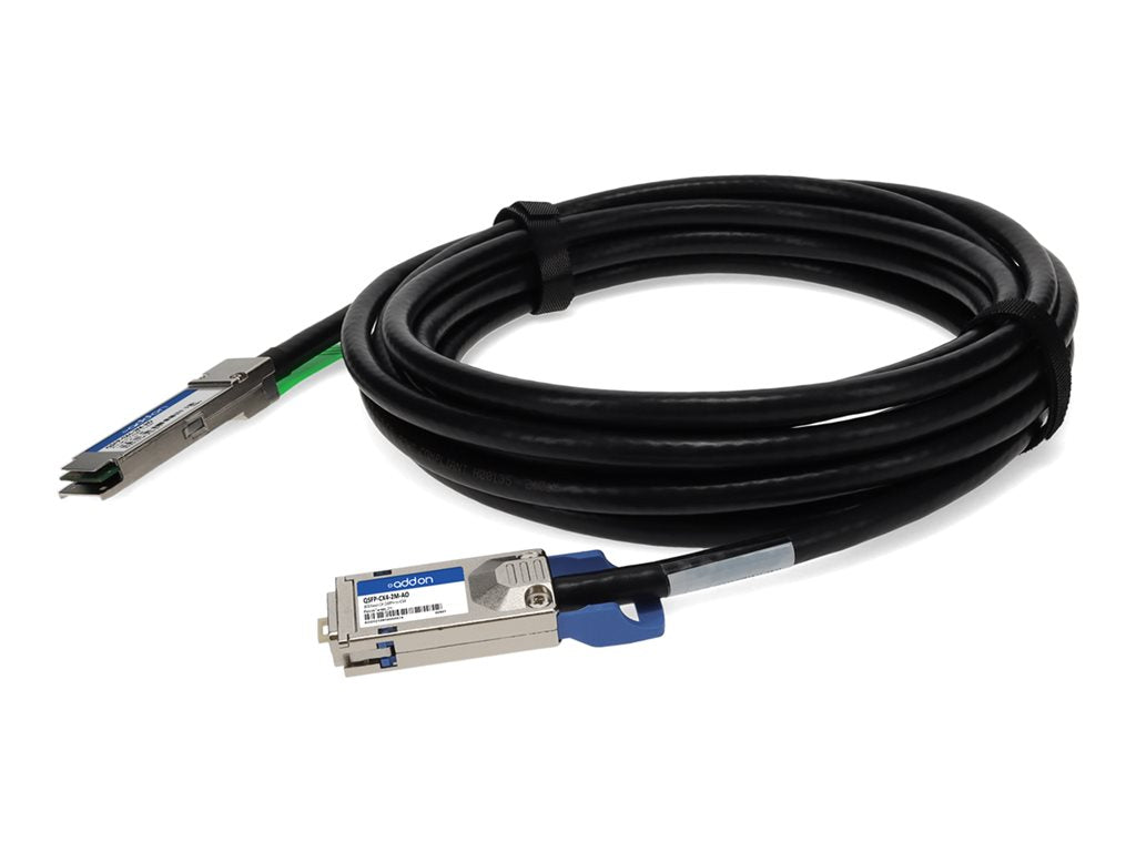 AddOn - 10GBase-CX direct attach cable - TAA Compliant - QSFP+ (M) to CX4 (M) - 6.6 ft - twinaxial - passive