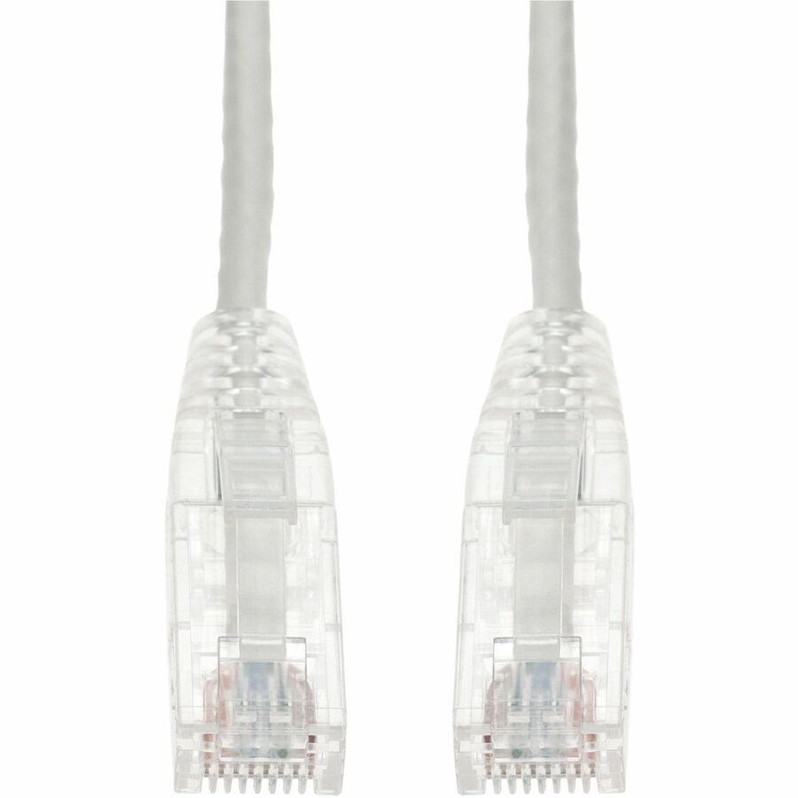 AddOn 10ft White CAT 6A Slim PVC Ethernet Cable Snagless Clear-Claw RJ-45 M/M ADD-10FSLCAT6A-WE