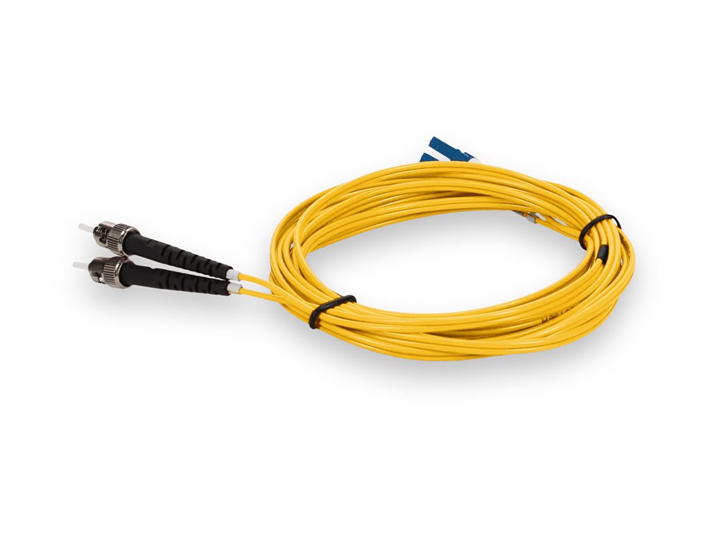 AddOn 10m LC to ST OS1 Yellow Patch Cable - Patch cable - TAA Compliant - LC/UPC single-mode (M) to ST/UPC single-mode
