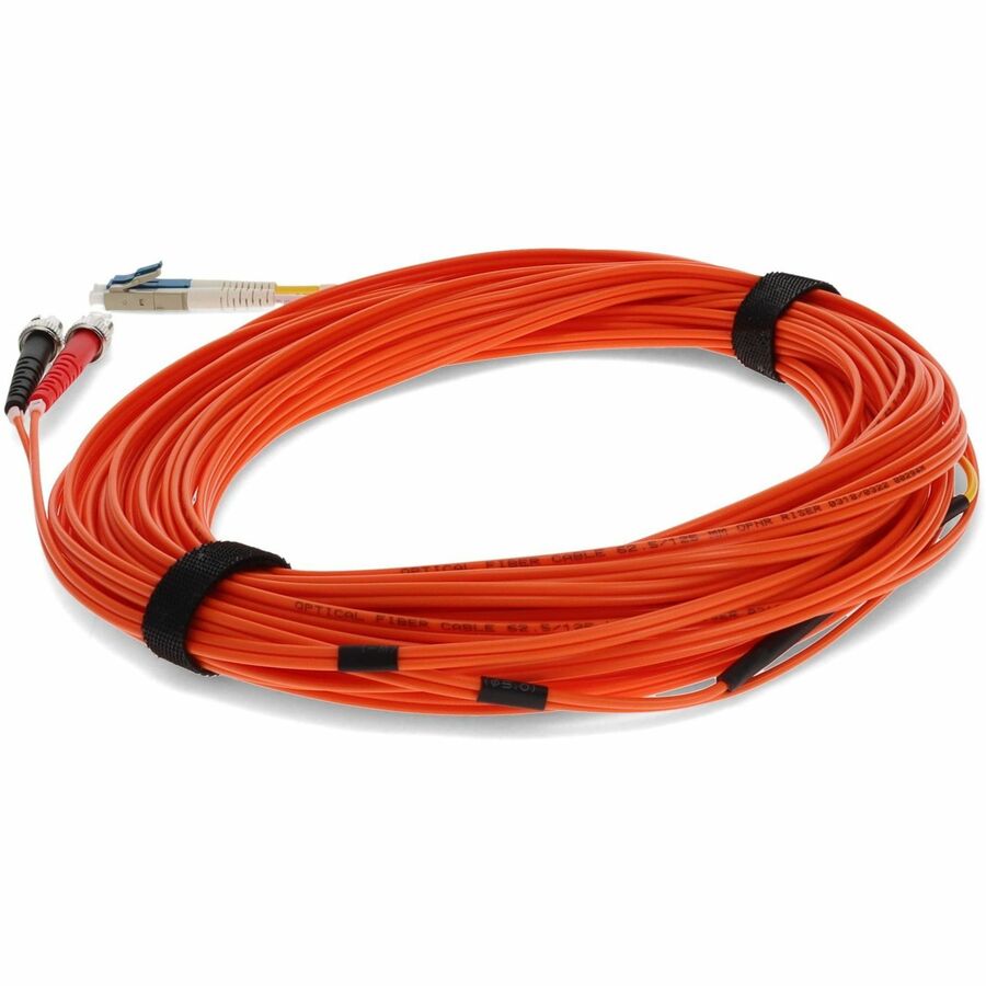 AddOn 15m LC (Male) to ST (Male) Orange OM1 & OS1 Duplex Fiber Mode Conditioning Cable ADD-MODE-STLC6-15
