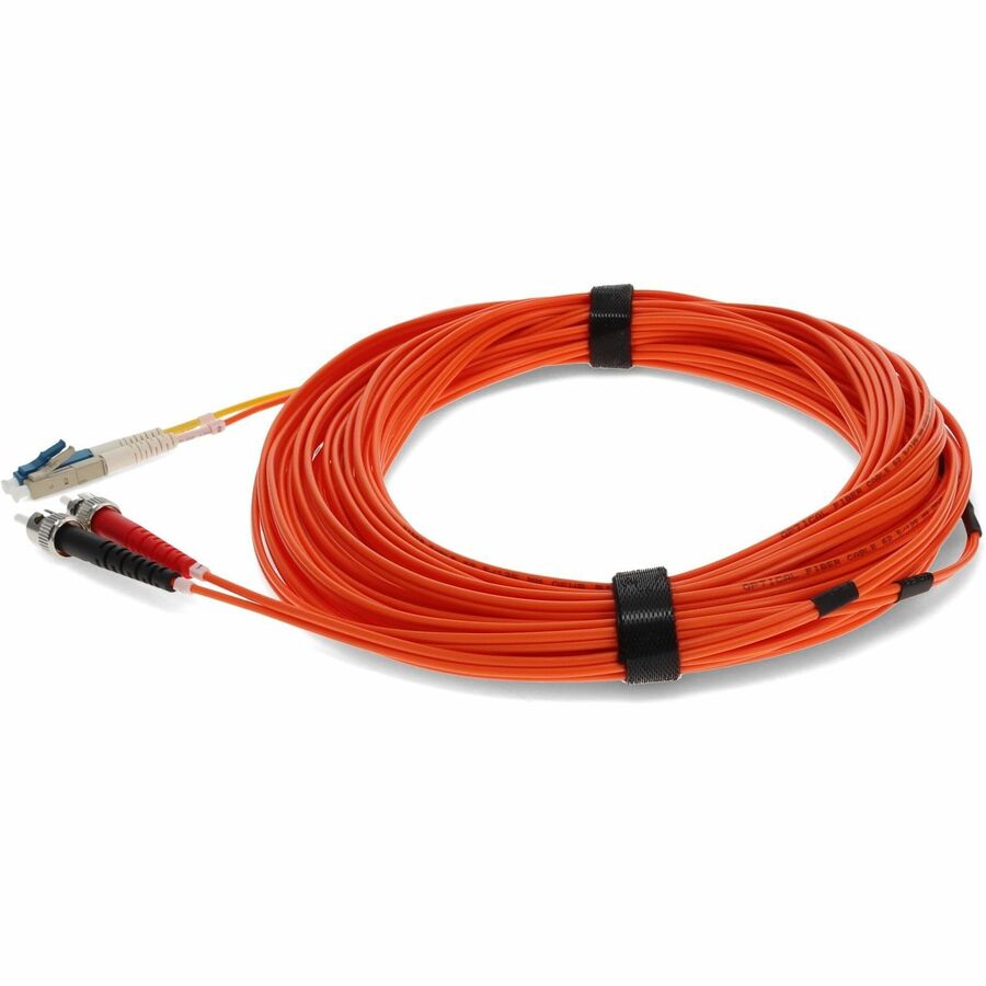 AddOn 15m LC (Male) to ST (Male) Orange OM1 & OS1 Duplex Fiber Mode Conditioning Cable ADD-MODE-STLC6-15