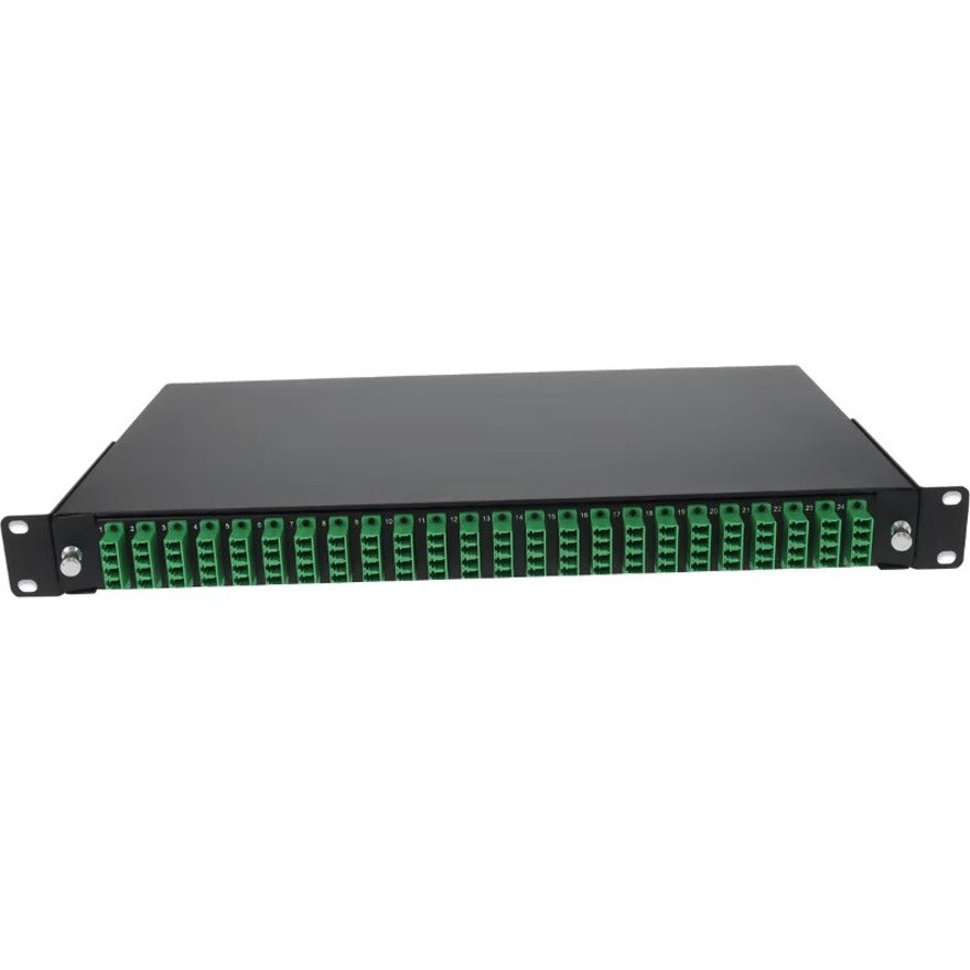AddOn 19-inch Rack Mount 1U Patch Panel with 48 APC LC Duplex, Single-Mode OS2 ADD-1U48ALCDS2