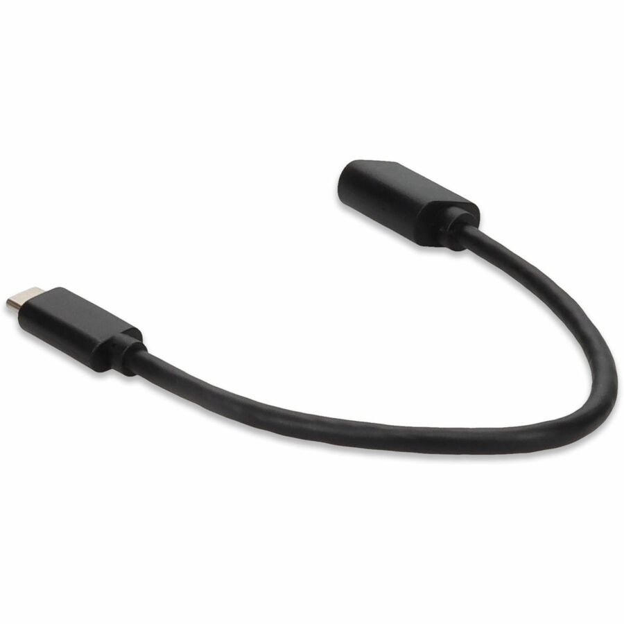 AddOn 1ft USB-C Male to USB 3.0 (A) Female Black Cable - 1 ft USB/USB-C Data Transfer