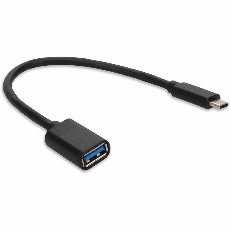 AddOn 1ft USB-C Male to USB 3.0 (A) Female Black Cable - 1 ft USB/USB-C Data Transfer