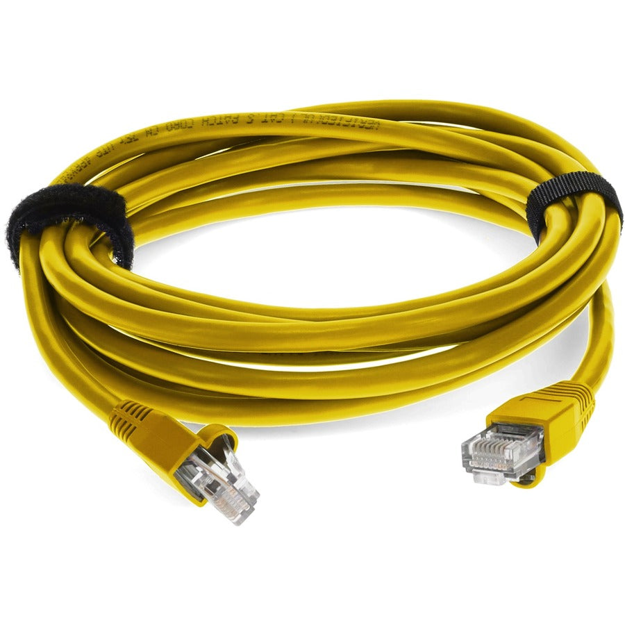 AddOn 1ft Yellow CAT 5E PVC Ethernet Cable Snagless Bubble Boot RJ-45 M/M ADD-1FCAT5E-YW