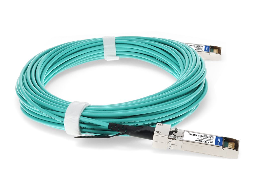 AddOn - 25GBase-AOC direct attach cable - TAA Compliant - SFP28 to SFP28 - 15 m - fiber optic - active