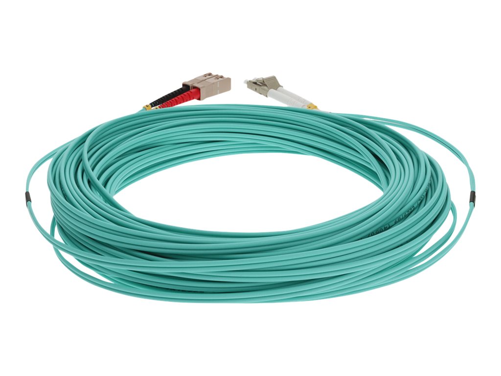 AddOn 25m LC to SC OM4 Aqua Patch Cable - Patch cable - LC multi-mode (M) to SC multi-mode (M) - 25 m - fiber optic - duplex ADD-SC-LC-25M5OM4