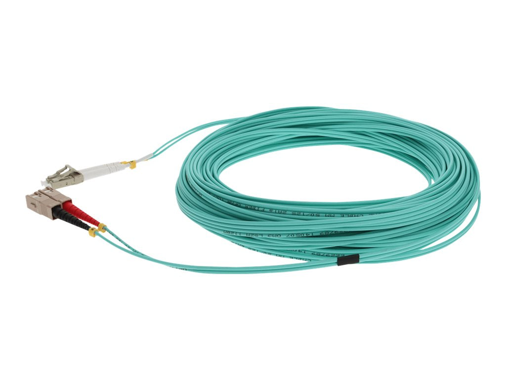 AddOn 25m LC to SC OM4 Aqua Patch Cable - Patch cable - LC multi-mode (M) to SC multi-mode (M) - 25 m - fiber optic - duplex ADD-SC-LC-25M5OM4