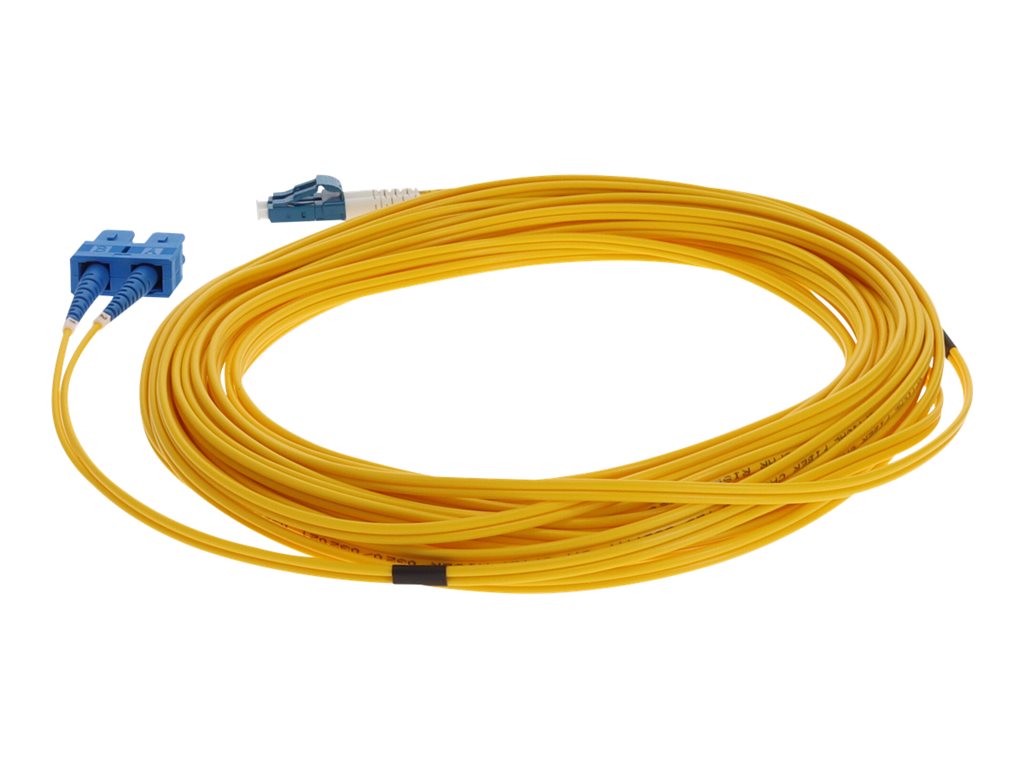 AddOn 25m LC to SC OS1 Yellow Patch Cable - Patch cable - LC/UPC single-mode (M) to SC/UPC single-mode (M) - 25 m - fiber optic ADD-SC-LC-2-5M9SMF