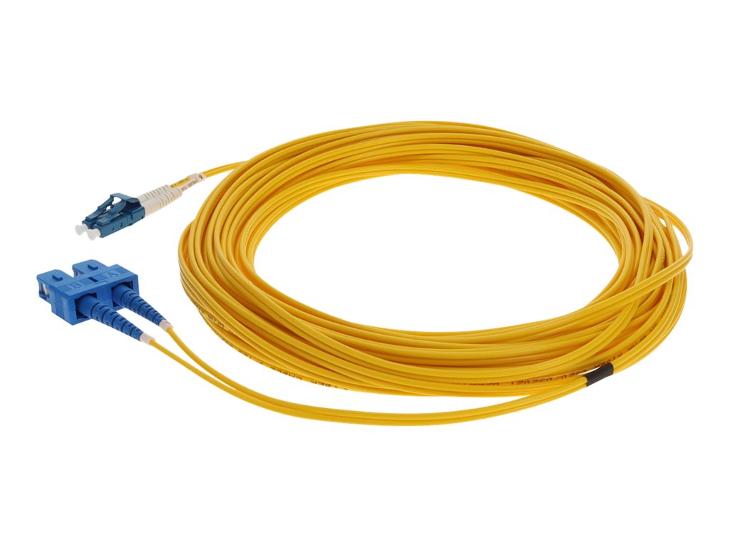 AddOn 25m LC to SC OS1 Yellow Patch Cable - Patch cable - LC/UPC single-mode (M) to SC/UPC single-mode (M) - 25 m - fiber optic ADD-SC-LC-2-5M9SMF