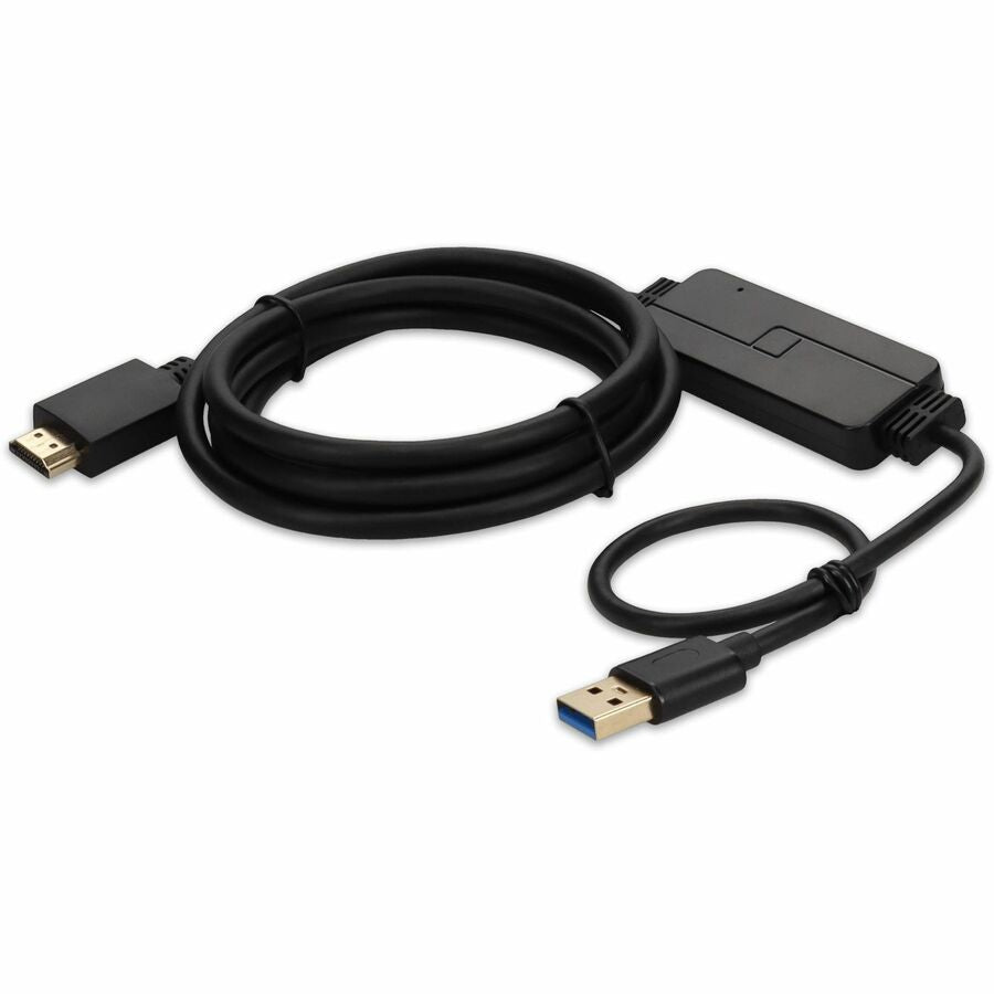 AddOn 2.0m (6.6ft) USB 3.0 (A) Male to HDMI 1.3 Male Black Adapter Cable USB32HDMI2M