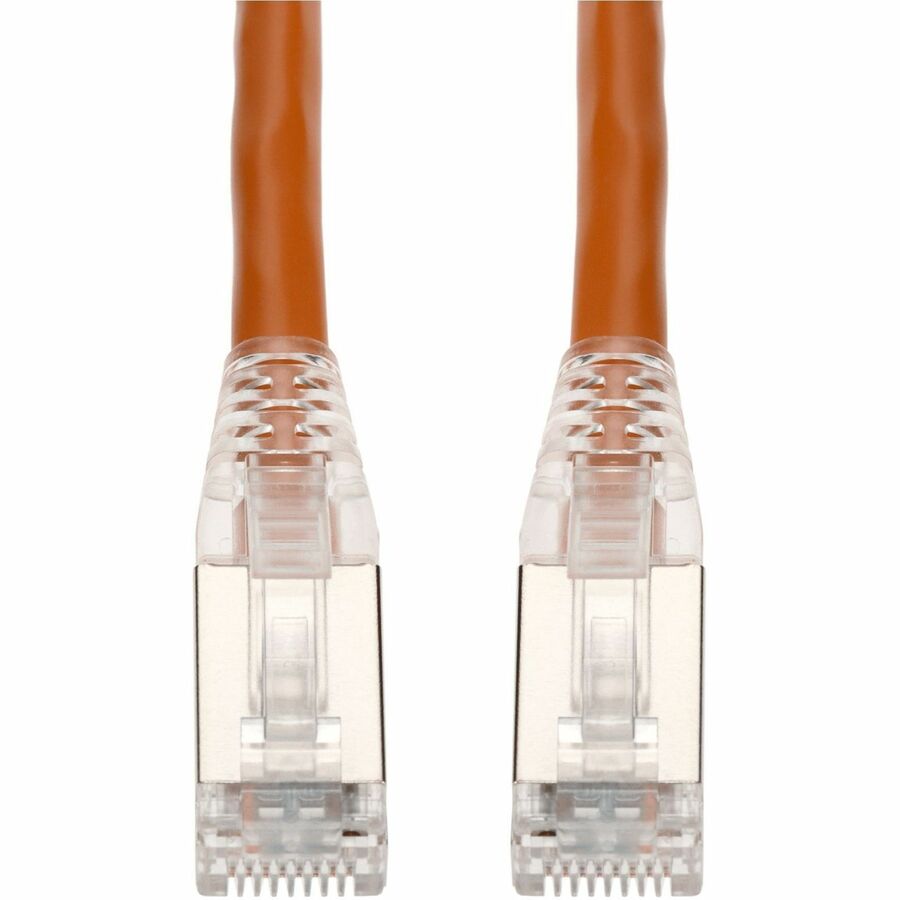 AddOn 2ft Orange CAT 6 Shielded PVC Ethernet Cable Snagless Easy Clear Boot TAA RJ-45 M/M ADD-2FCAT6S-OE-TAA