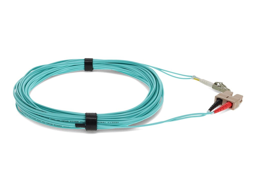 AddOn 2m LC to SC OM4 Aqua Patch Cable - Patch cable - TAA Compliant - LC multi-mode (M) to SC multi-mode (M) - 2 m -