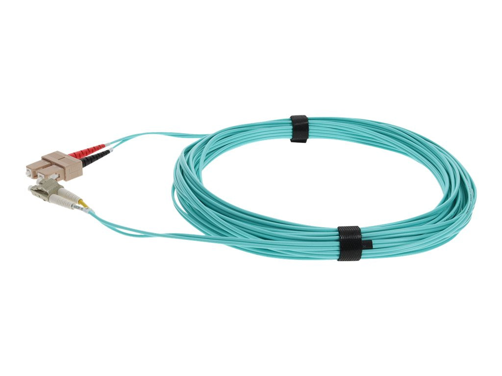 AddOn 2m LC to SC OM4 Aqua Patch Cable - Patch cable - TAA Compliant - LC multi-mode (M) to SC multi-mode (M) - 2 m -