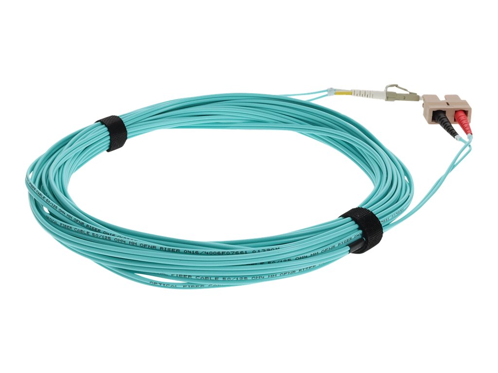 AddOn 2m LC to SC OM4 Aqua Patch Cable - Patch cable - TAA Compliant - LC multi-mode (M) to SC multi-mode (M) - 2 m -