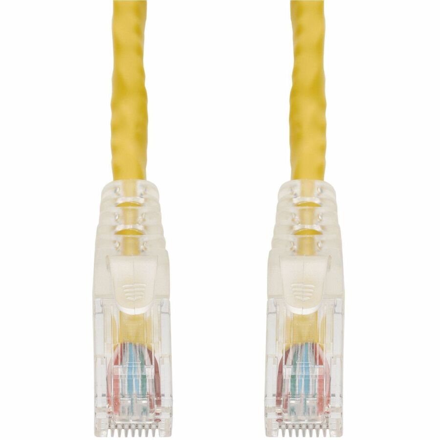AddOn 30ft Yellow CAT 6 PVC Ethernet Cable Snagless Easy Clear Boot TAA RJ-45 M/M ADD-30FCAT6-YW-TAA