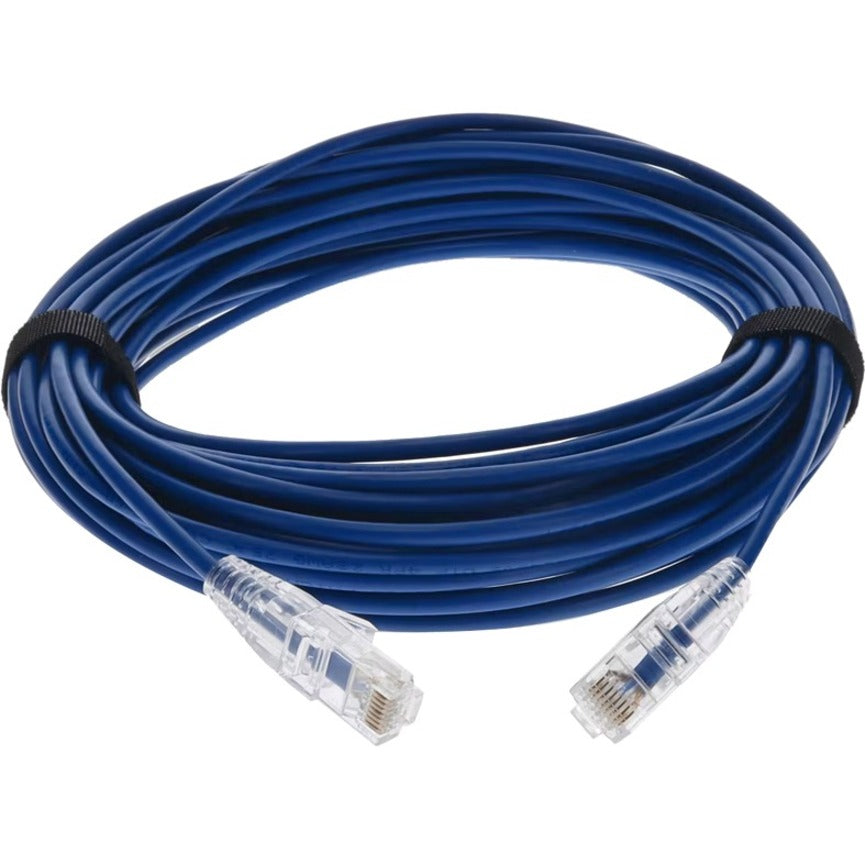 AddOn 35ft Blue CAT 6 Slim PVC Ethernet Cable Snagless Clear-Claw TAA RJ-45 M/M ADD-35FSLCAT6-BE-TAA