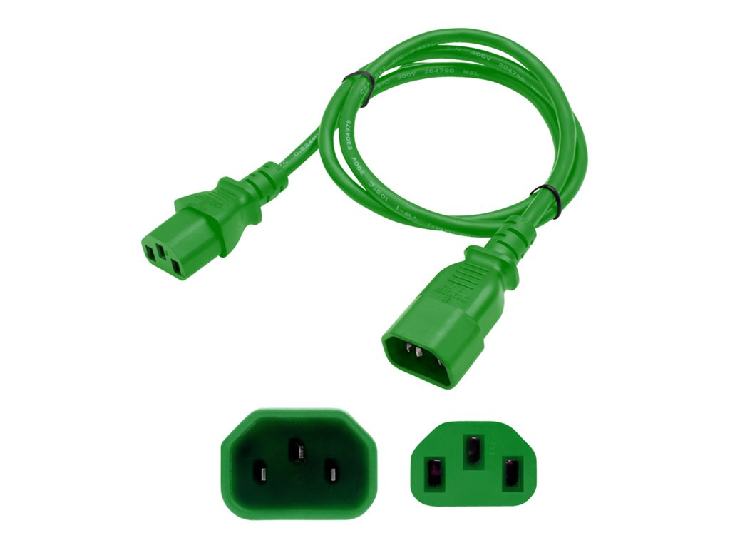 AddOn 3ft 100-250V Power Cable - Power extension cable - IEC 60320 C14 to power IEC 60320 C13 - AC 100-250 V - 3 ft -