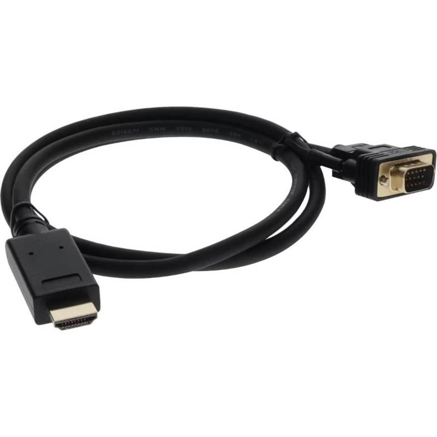 AddOn 3ft HDMI 1.3 Male to VGA Male Black Cable For Resolution Up to 1920x1200 (WUXGA) HDMI2VGAMM3