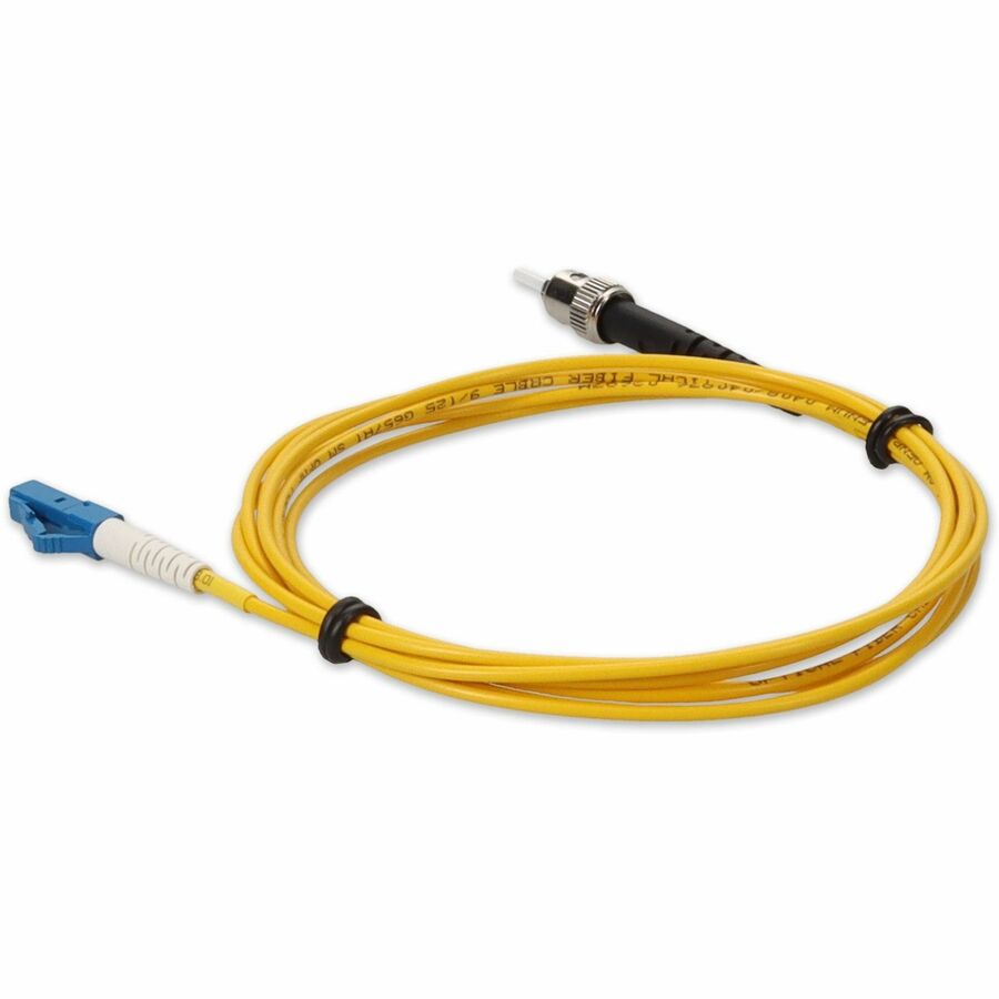 AddOn 3m LC (Male) to ST (Male) Straight Yellow OS2 Simplex Plenum Fiber Patch Cable ADD-ST-LC-3MS9SMFP