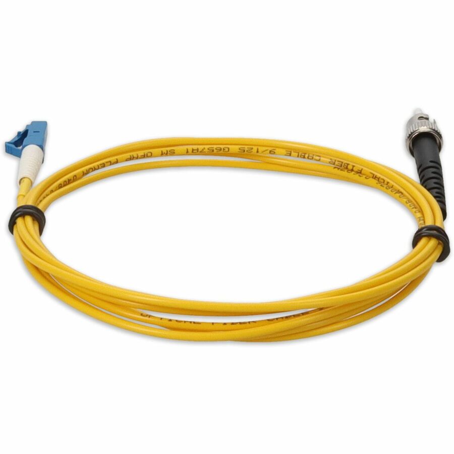 AddOn 3m LC (Male) to ST (Male) Straight Yellow OS2 Simplex Plenum Fiber Patch Cable ADD-ST-LC-3MS9SMFP