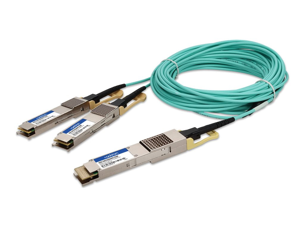 AddOn - 400GBase-AOC direct attach cable - TAA Compliant - QSFP-DD to QSFP56 - 3 m - fiber optic - OM3 - Active Optical