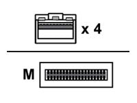 AddOn - 40GBase-AOC direct attach cable - TAA Compliant - QSFP+ to SFP+ - 20 m - fiber optic - Active Optical Cable