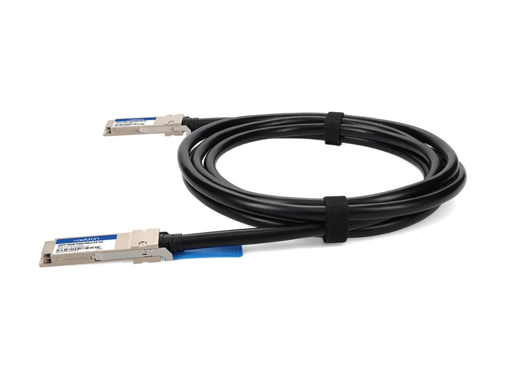 AddOn - 40GBase-CU direct attach cable - TAA Compliant - QSFP+ to QSFP+ - 10 ft - twinaxial - SFF-8661/IEEE 802.3bj - halogen-free, QSFP-40GB-PDAC3MLZ-AR-AO
