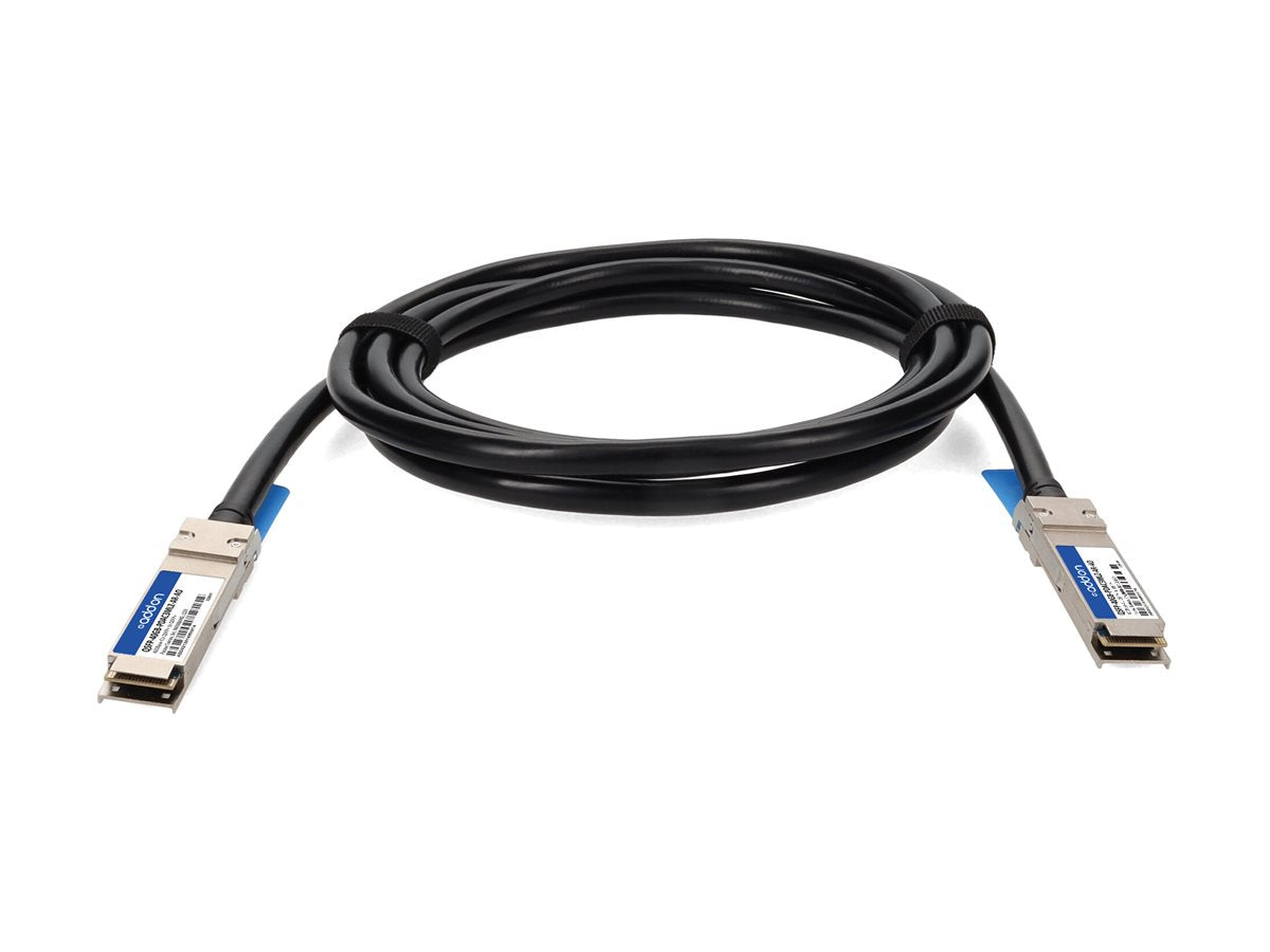 AddOn - 40GBase-CU direct attach cable - TAA Compliant - QSFP+ to QSFP+ - 10 ft - twinaxial - SFF-8661/IEEE 802.3bj - halogen-free, QSFP-40GB-PDAC3MLZ-AR-AO