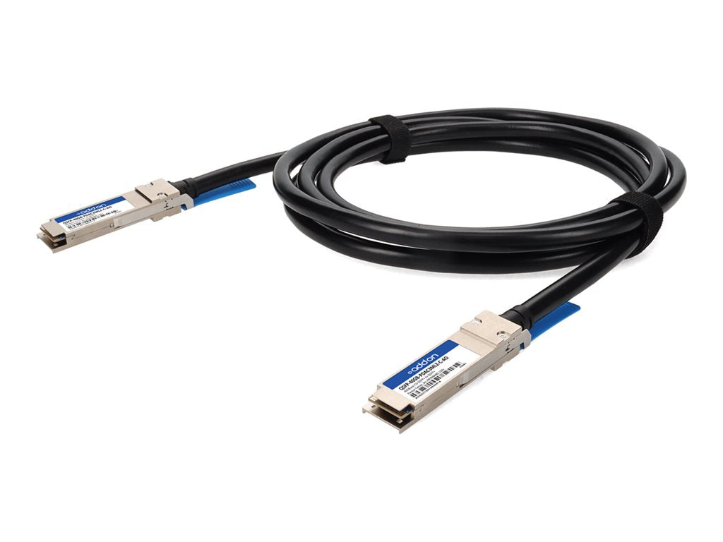 AddOn - 40GBase-CU direct attach cable - TAA Compliant - QSFP+ to QSFP+ - 10 ft - twinaxial - SFF-8661/IEEE 802.3bj - halogen-free, QSFP-40GB-PDAC3MLZ-C-AO