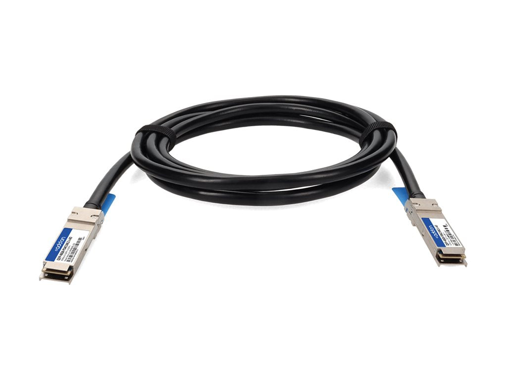 AddOn - 40GBase-CU direct attach cable - TAA Compliant - QSFP+ to QSFP+ - 3.3 ft - twinaxial - SFF-8661/IEEE 802.3bj - halogen-free, QSFP-40GB-PDAC1MLZ-J-AO