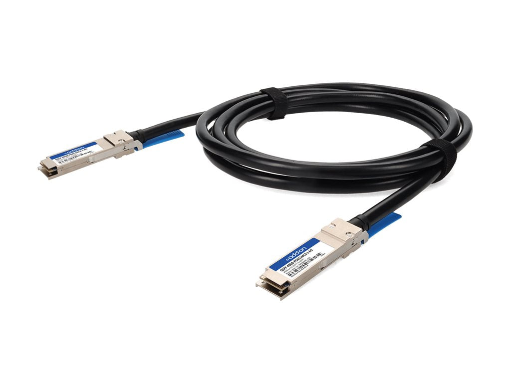 AddOn - 40GBase-CU direct attach cable - TAA Compliant - QSFP+ to QSFP+ - 3.3 ft - twinaxial - SFF-8661/IEEE 802.3bj - halogen-free, QSFP-40GB-PDAC1MLZ-J-AO