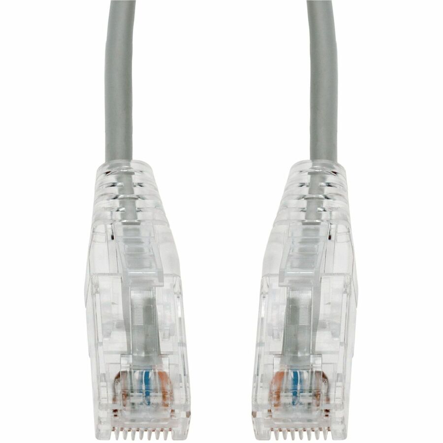 AddOn 40ft Gray CAT 6 Slim PVC Ethernet Cable Snagless Clear-Claw RJ-45 M/M ADD-40FSLCAT6-GY