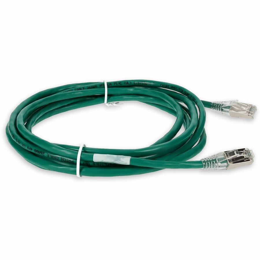 AddOn 5ft Green CAT 6A Shielded PVC Ethernet Cable Snagless Bubble Boot RJ-45 M/M ADD-5FCAT6AS-GN