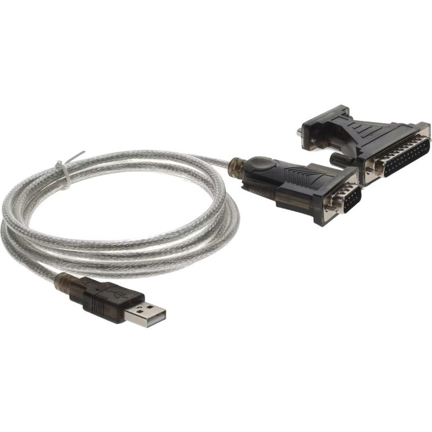 AddOn 5ft USB 2.0 (A) Male to DB-25 Male Adapter Cable