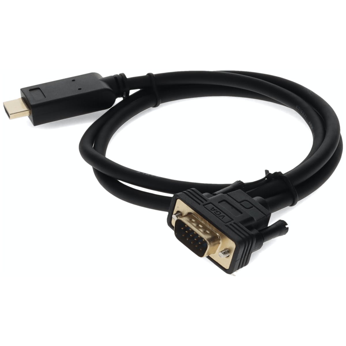 AddOn 6ft HDMI 1.3 Male to VGA Male Black Cable For Resolution Up to 1920x1200 (WUXGA) HDMI2VGAMM6