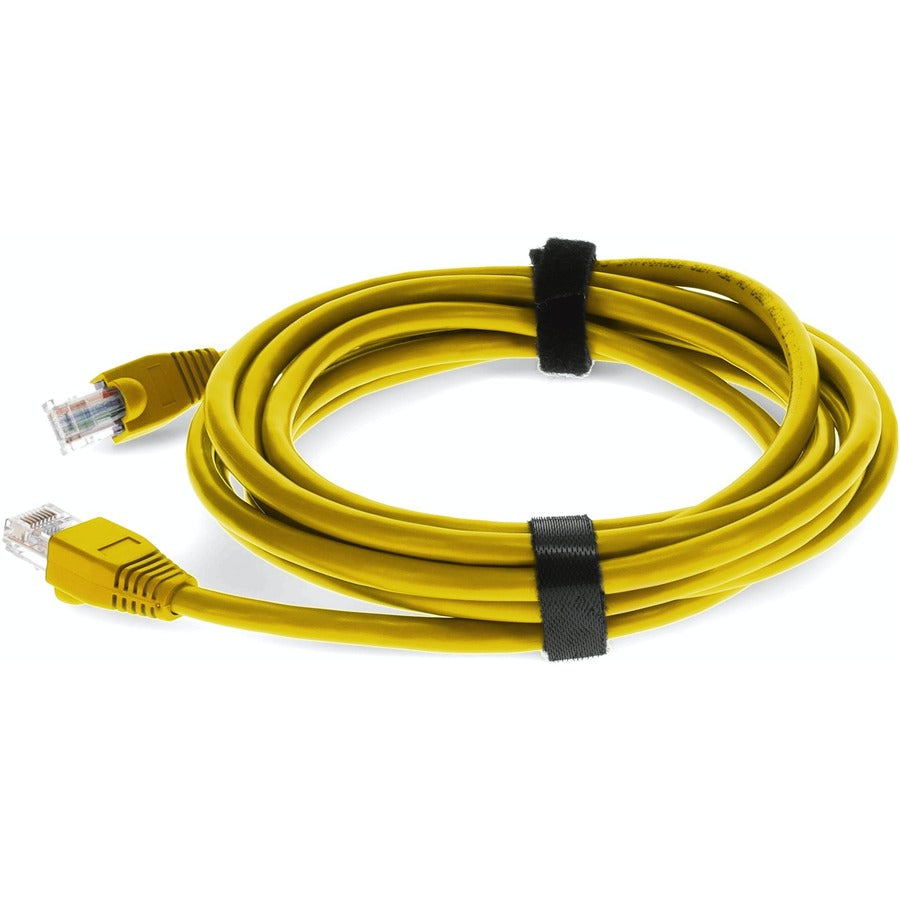 AddOn 6ft Yellow CAT 5E PVC Ethernet Cable Snagless Bubble Boot RJ-45 M/M ADD-6FCAT5E-YW