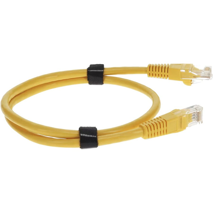 AddOn 6ft Yellow CAT 6A PVC Ethernet Cable Snagless Bubble Boot RJ-45 M/M ADD-6FCAT6A-YW