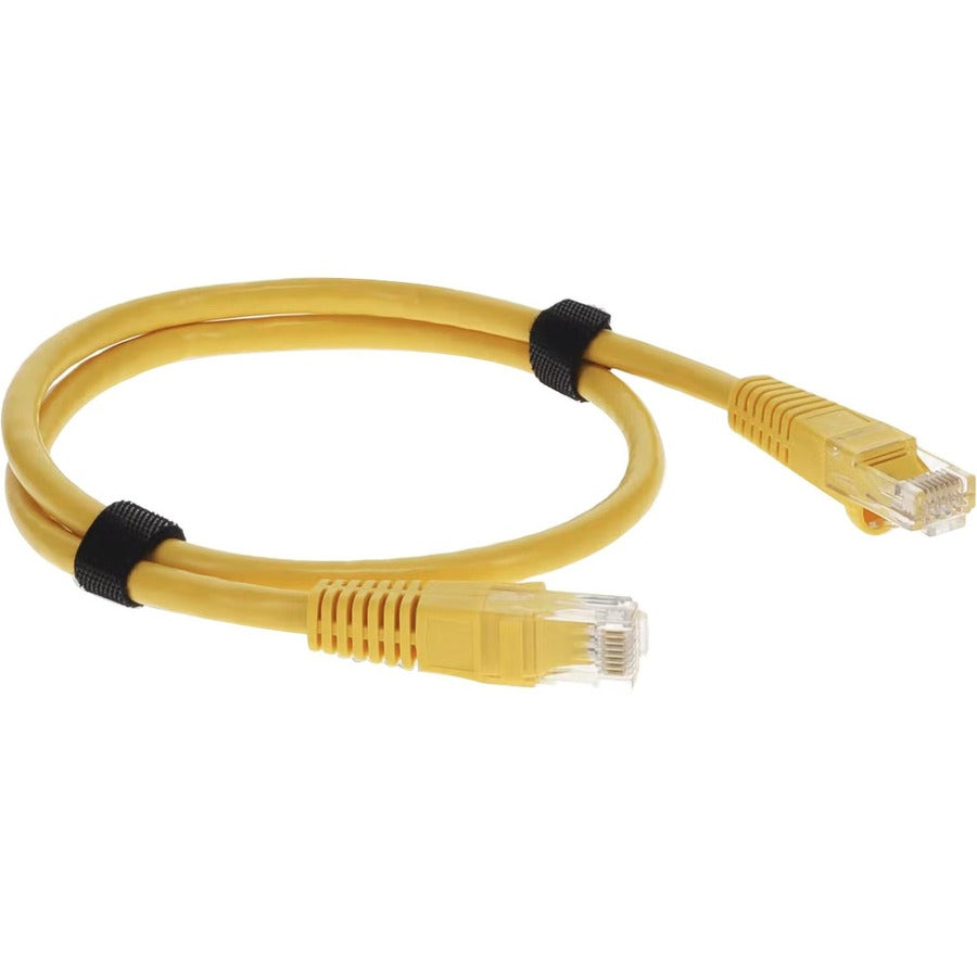 AddOn 6ft Yellow CAT 6A PVC Ethernet Cable Snagless Bubble Boot RJ-45 M/M ADD-6FCAT6A-YW