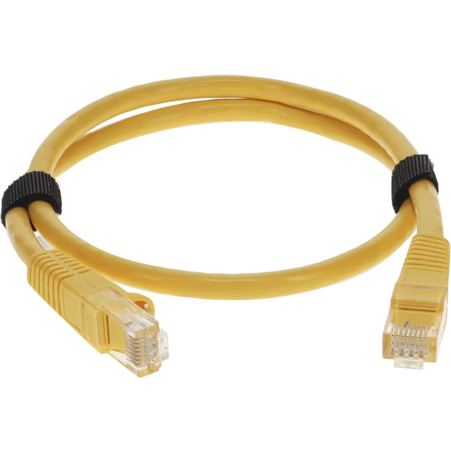 AddOn 6ft Yellow CAT 6A PVC Ethernet Cable Snagless Bubble Boot RJ-45 M/M ADD-6FCAT6A-YW