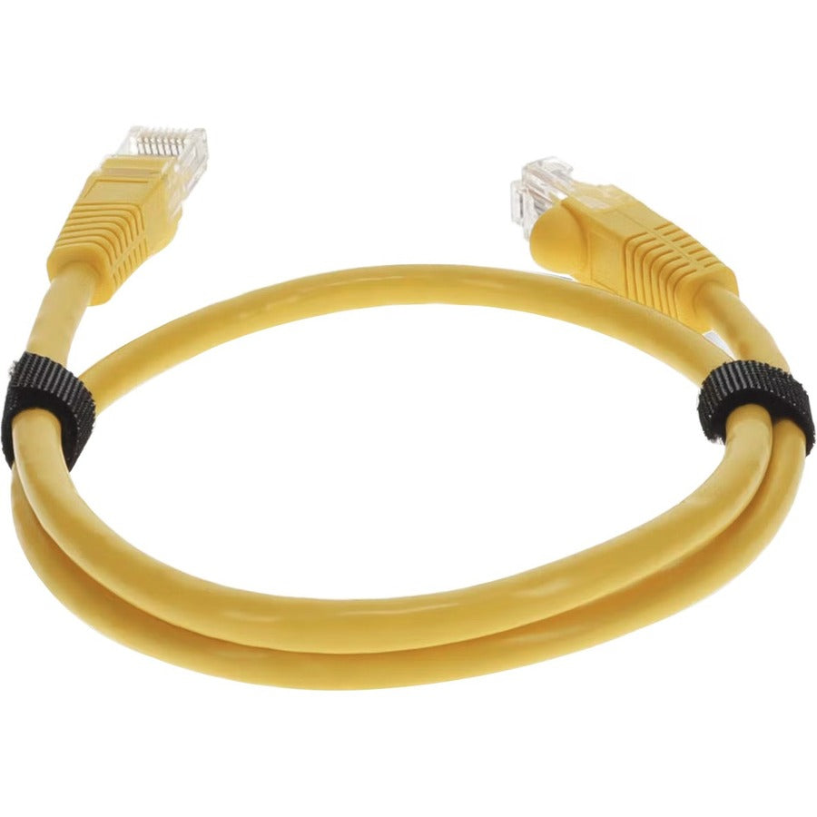 AddOn 6ft Yellow CAT 6A PVC Ethernet Cable Snagless Bubble Boot RJ-45 M/M ADD-6FCAT6A-YW
