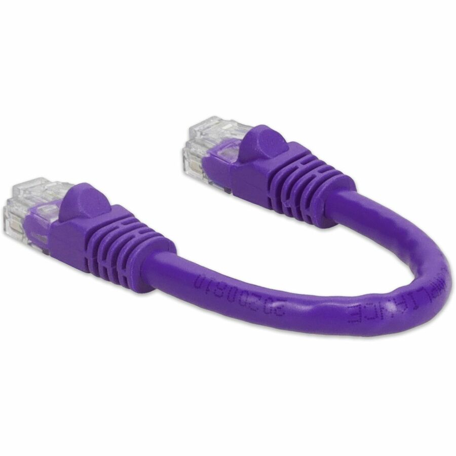 AddOn 6in Purple CAT 6 PVC Ethernet Cable Snagless Bubble Boot RJ-45 M/M ADD-0-5FCAT6-PE