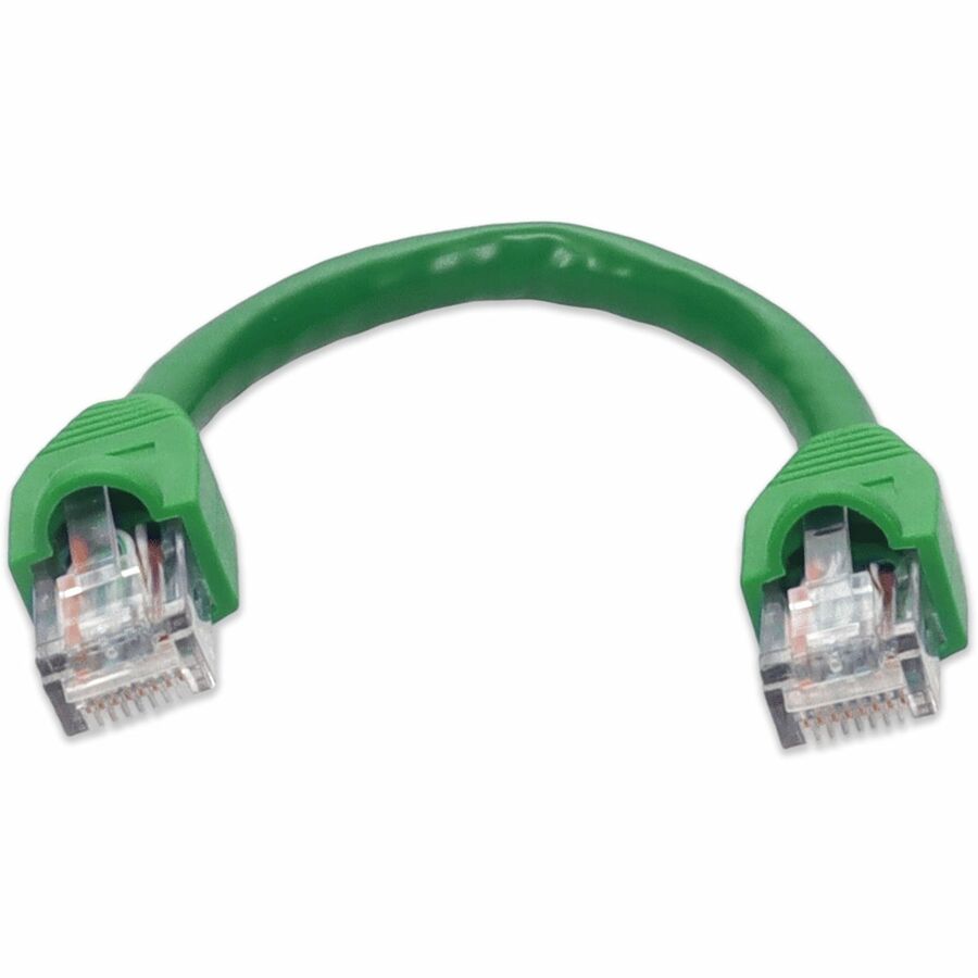 AddOn 6in RJ-45 (Male) to RJ-45 (Male) Straight Green Cat6A UTP PVC Copper Patch Cable